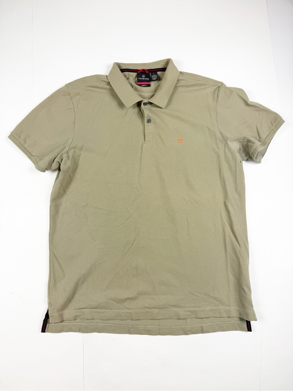 Victorinox Olive Polo with orange Logo Large